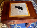 (123) End Table with Moose